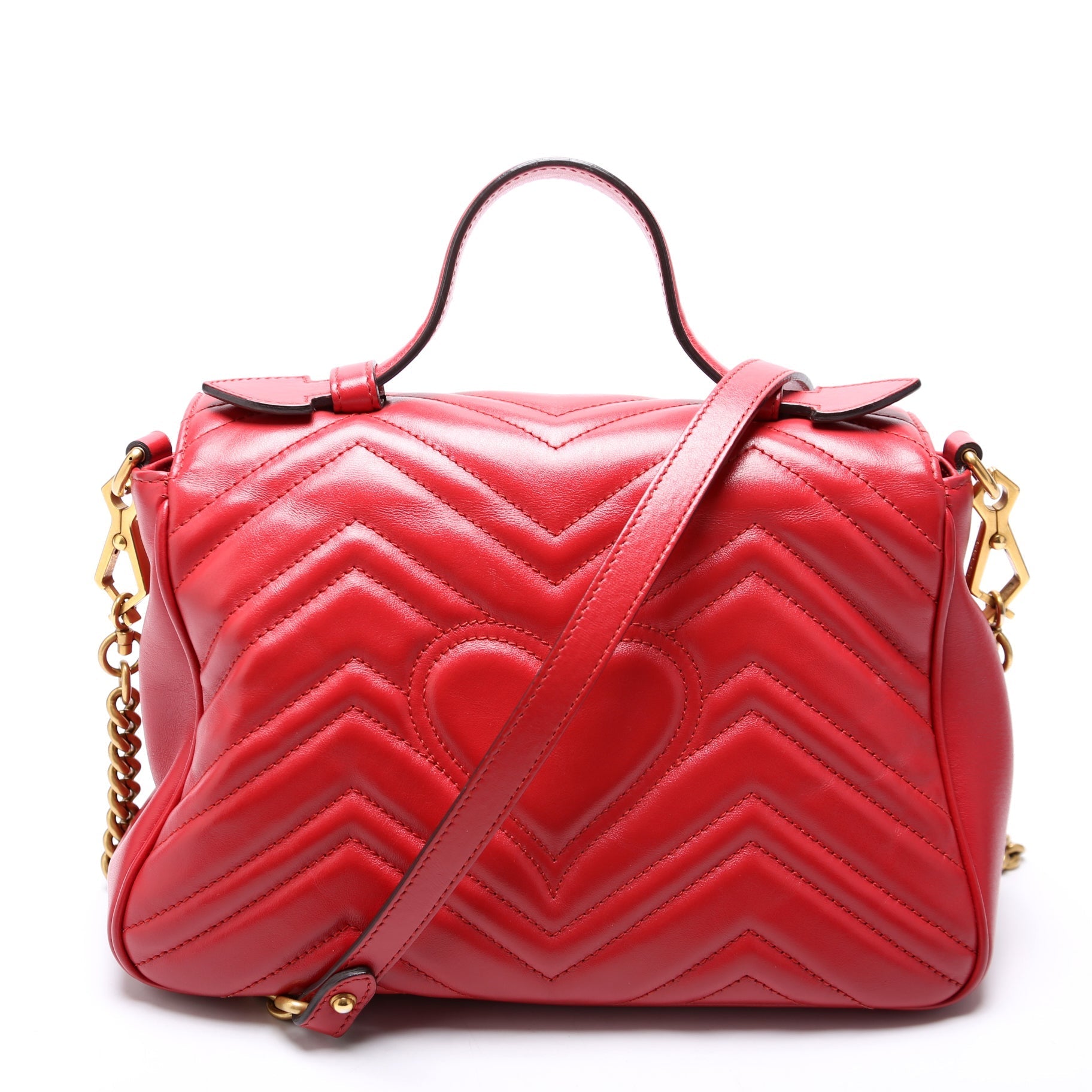 GCCI  GG Marmont Small Top Handle Red