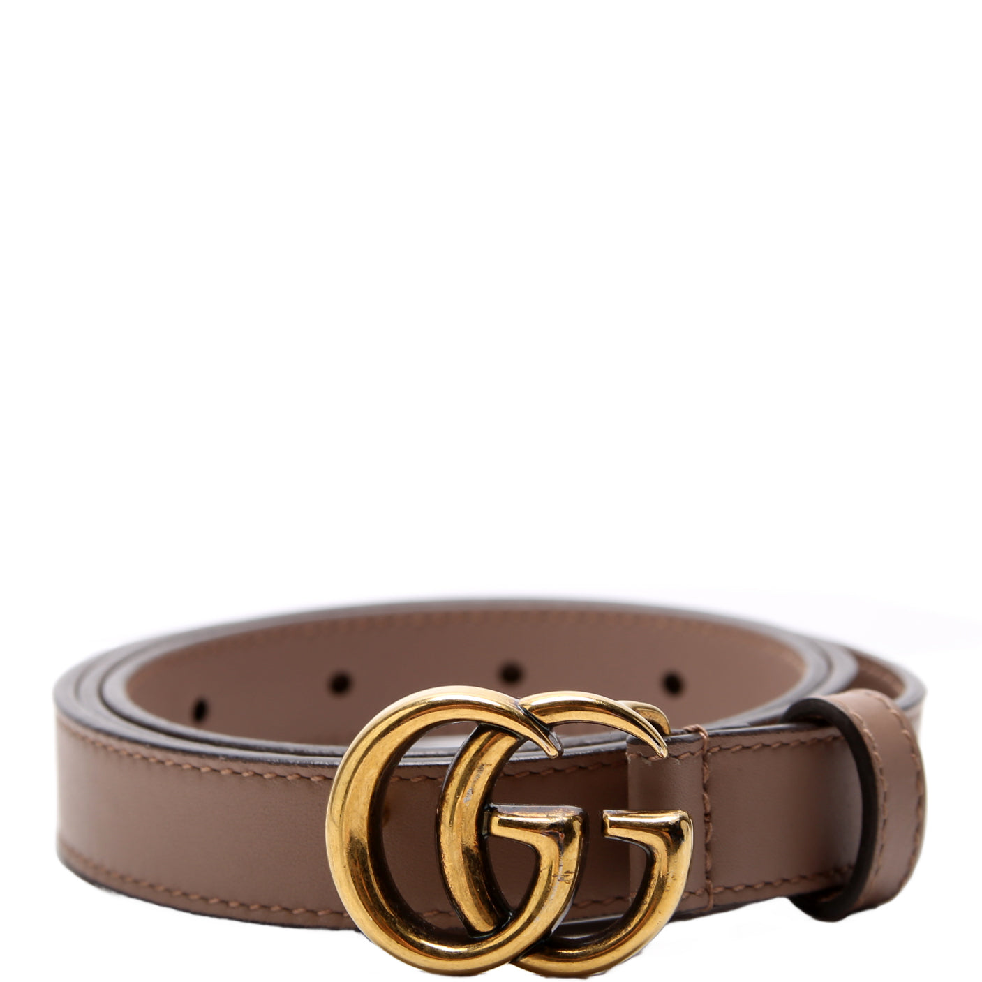 GCCI  GG Marmont Thin Belt Size / Brown