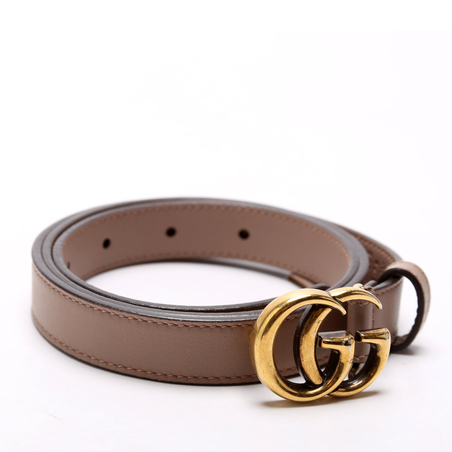 GCCI  GG Marmont Thin Belt Size / Brown