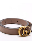 GCCI  GG Marmont Thin Belt Size / Brown