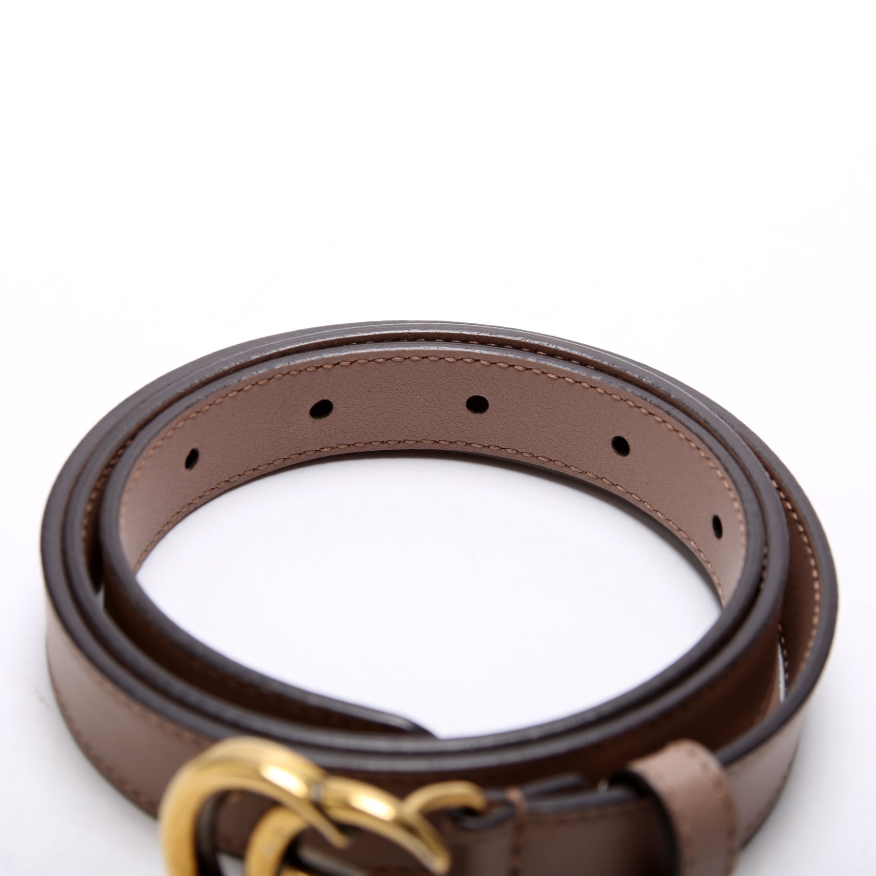 GCCI  GG Marmont Thin Belt Size / Brown