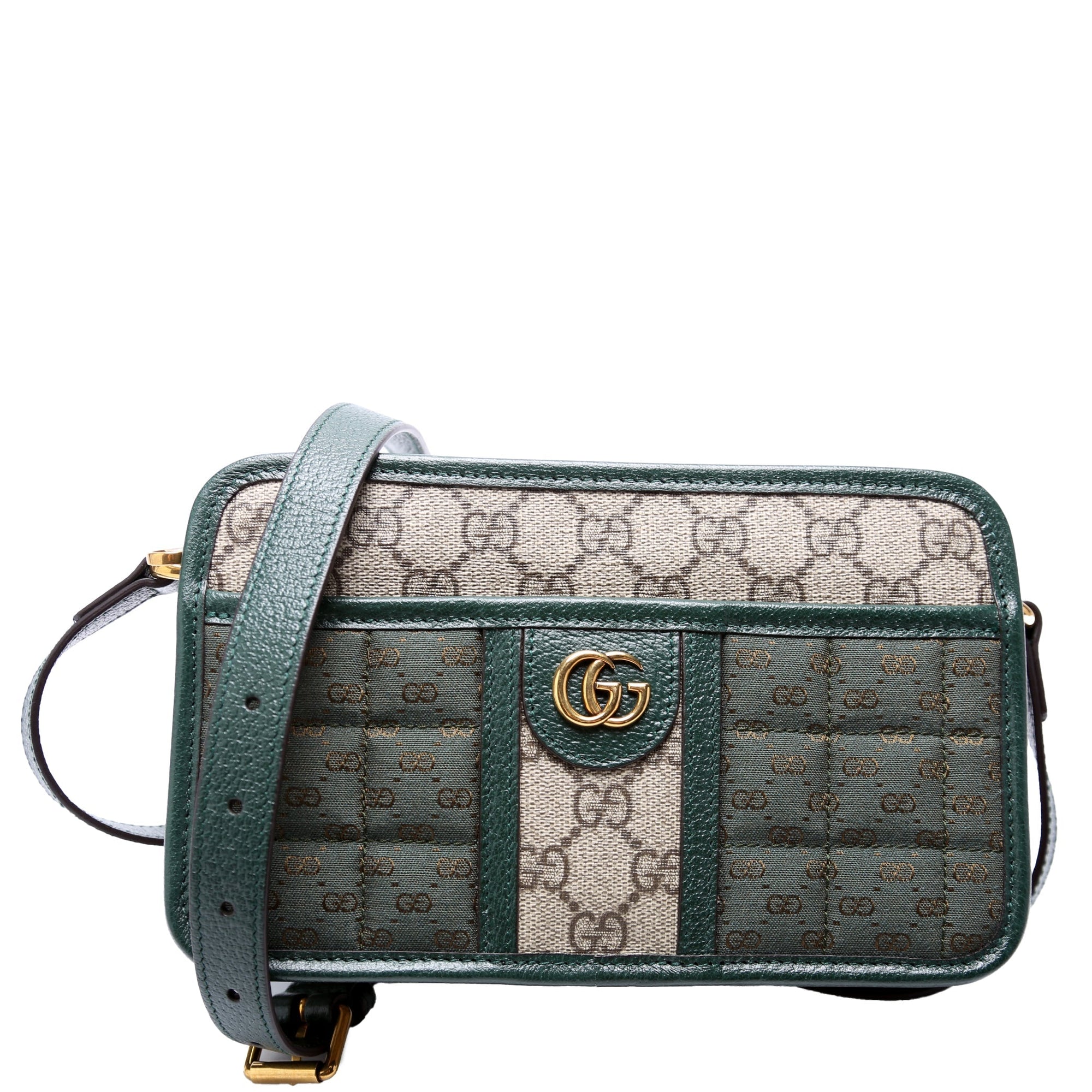 GCCI  GG Supreme Canvas Mini Shoulder Bag Green