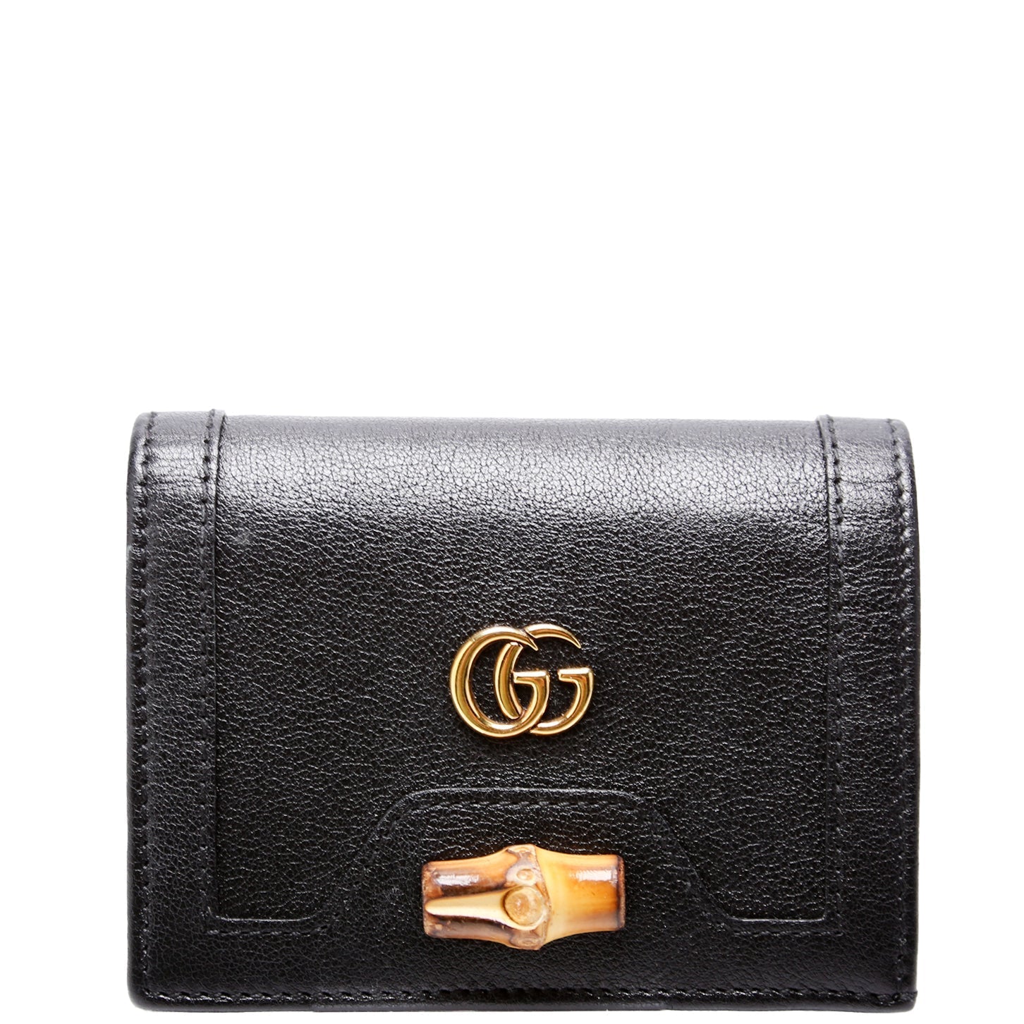 GCCI  Diana Card Case Wallet White