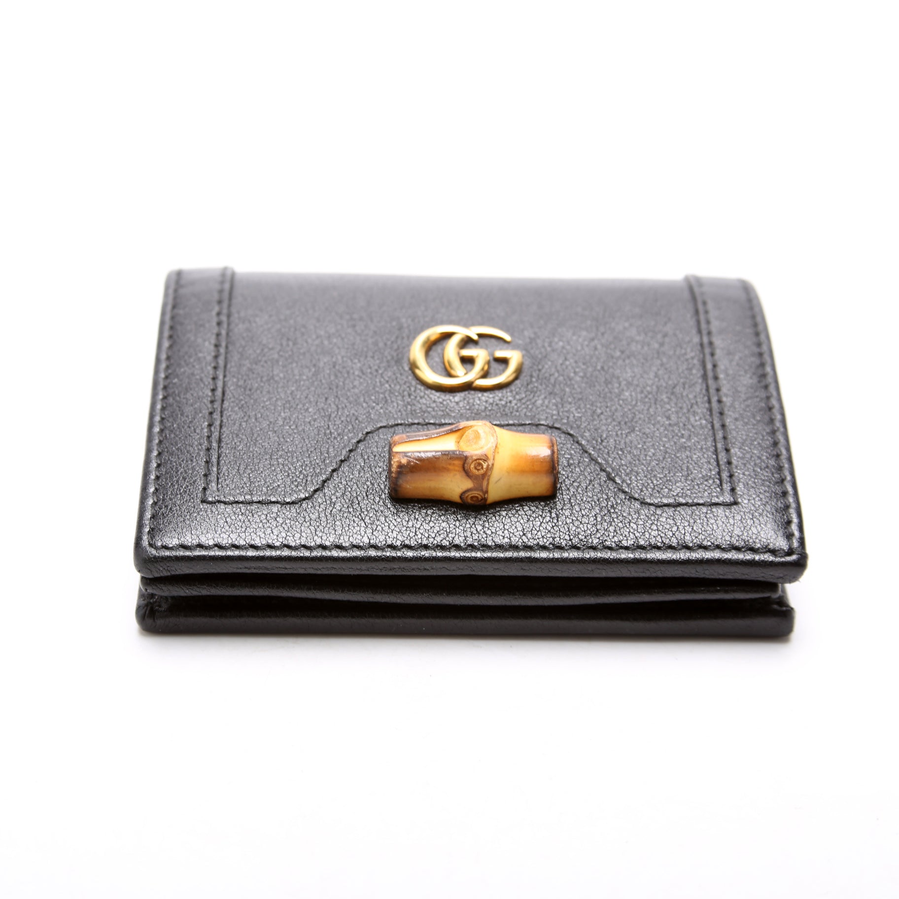GCCI  Diana Card Case Wallet White