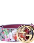 GCCI  Interlocking GG Blooms Belt Size / Beige/Mauve