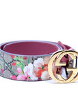GCCI  Interlocking GG Blooms Belt Size / Beige/Mauve