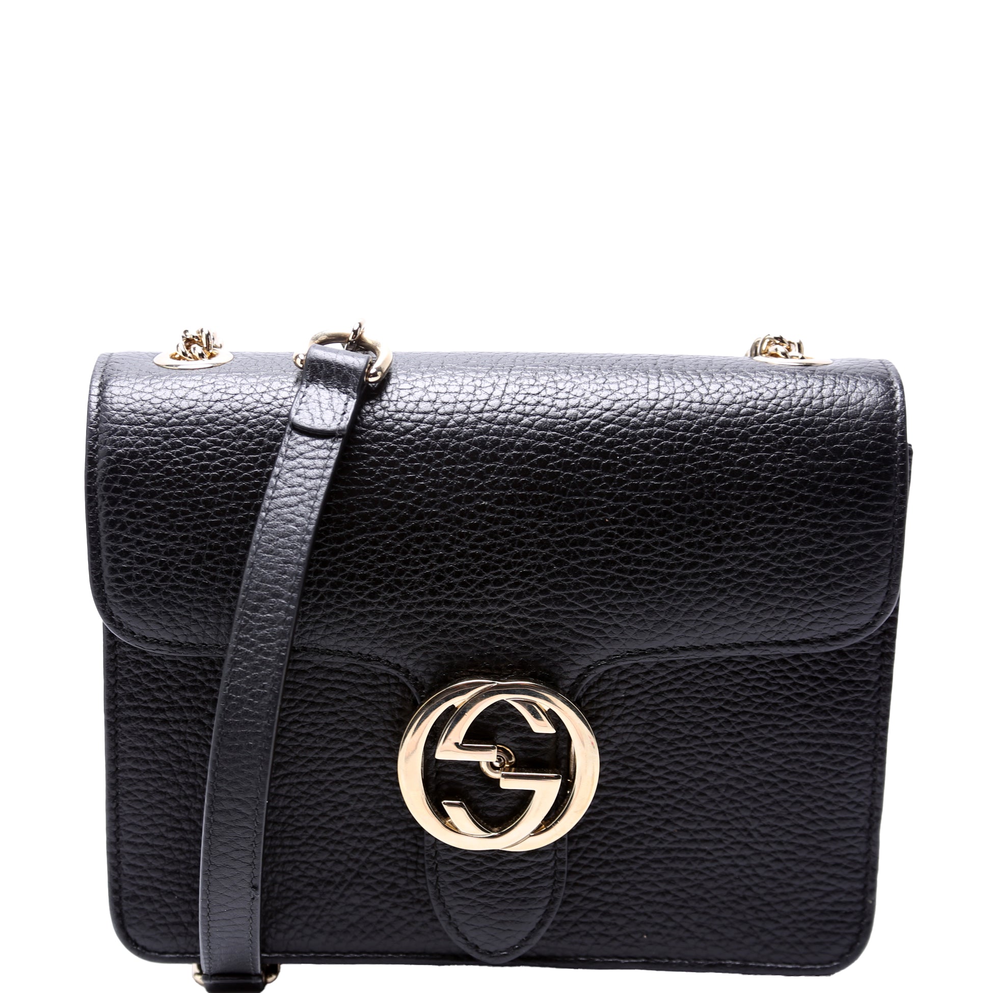 GCCI  Interlocking Small Crossbody Black