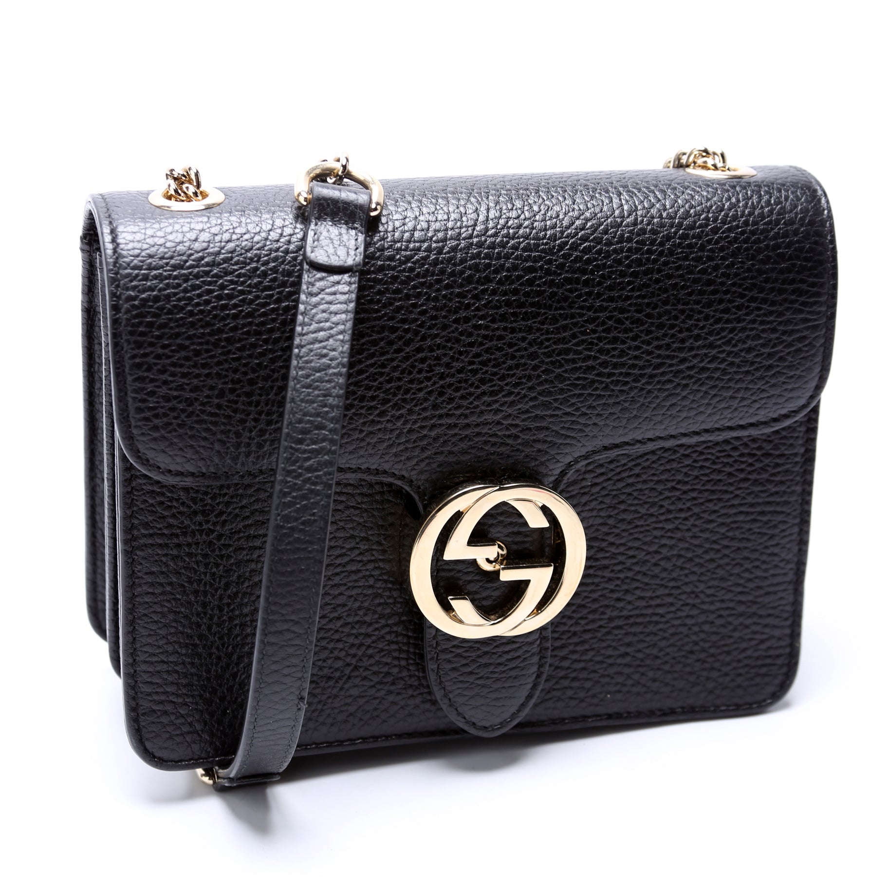 GCCI  Interlocking Small Crossbody Black