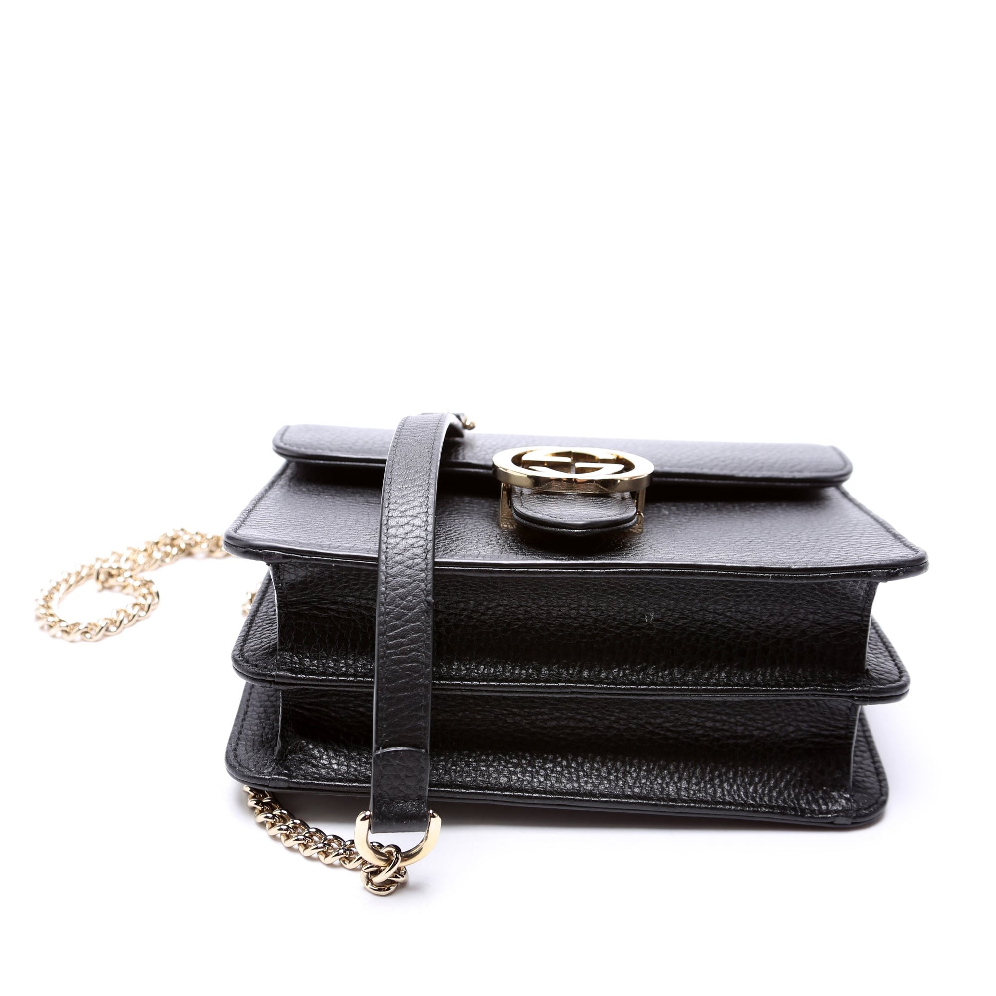 GCCI  Interlocking Small Crossbody Black