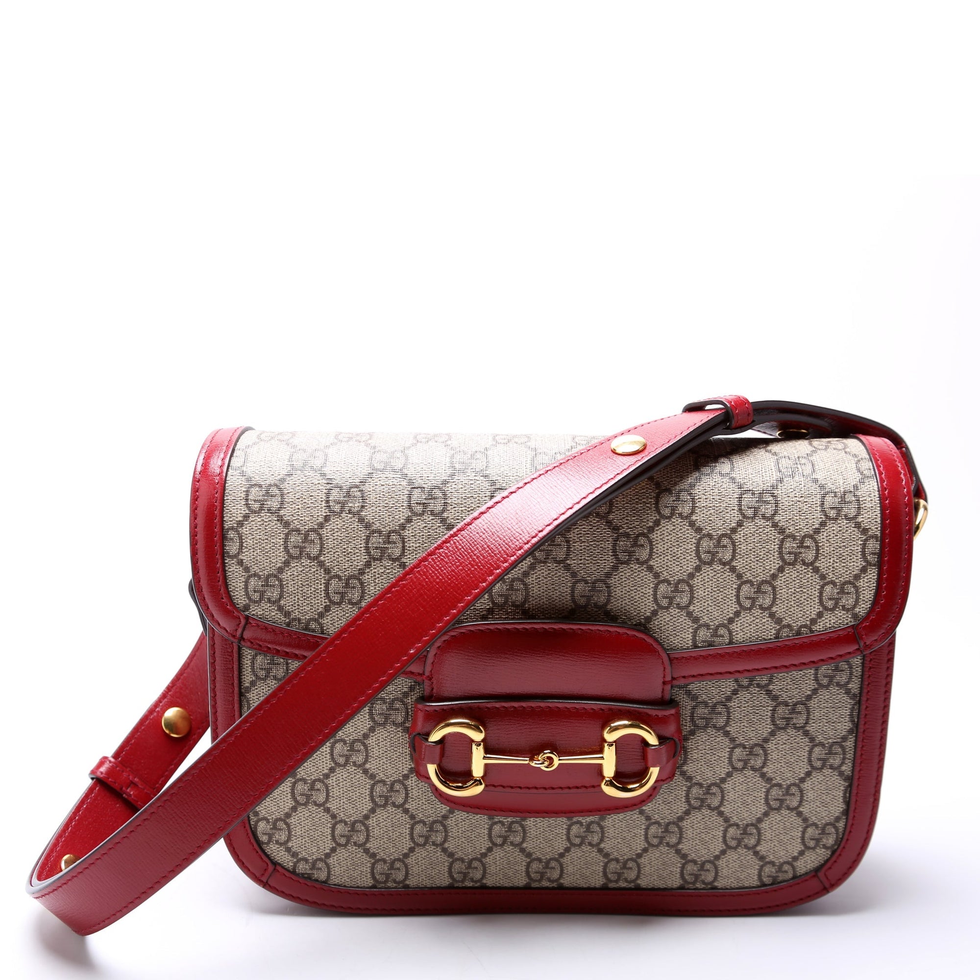 GCCI  Horsebit  Shoulder Bag Red