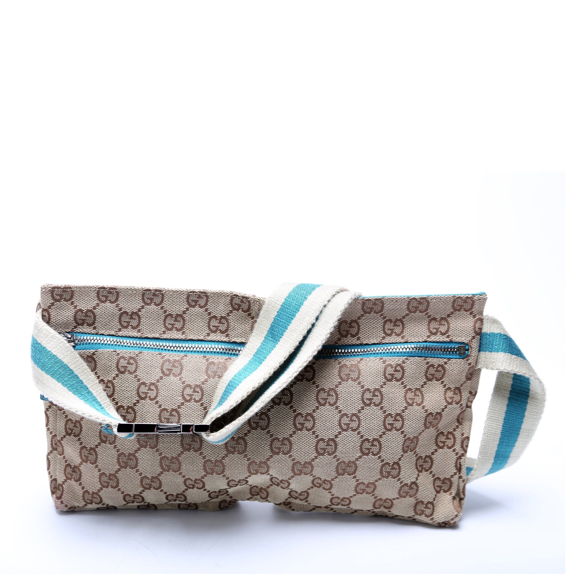 GCCI  GG Canvas Waist Bag Blue