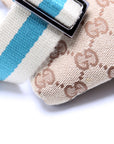 GCCI  GG Canvas Waist Bag Blue