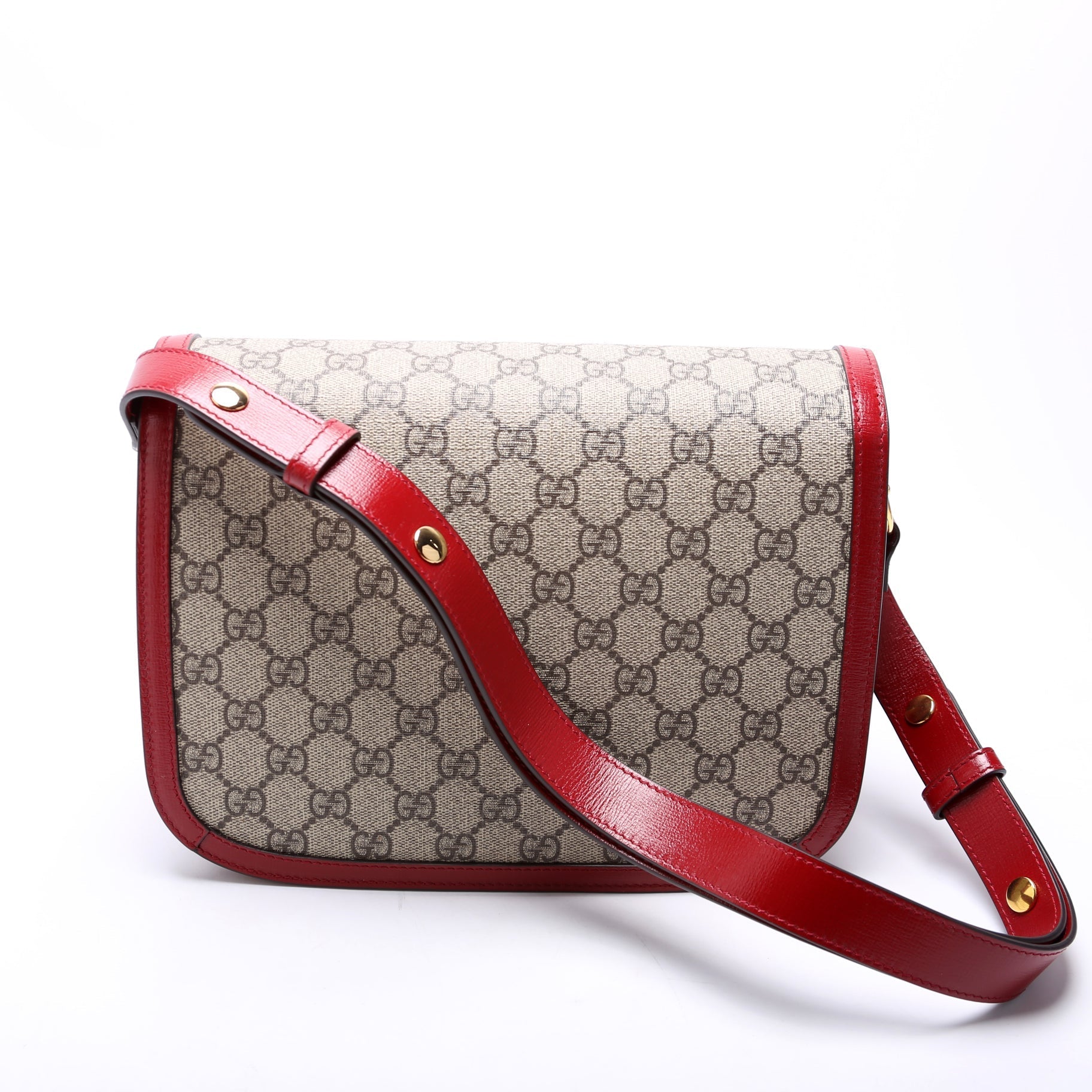GCCI  Horsebit  Shoulder Bag Red