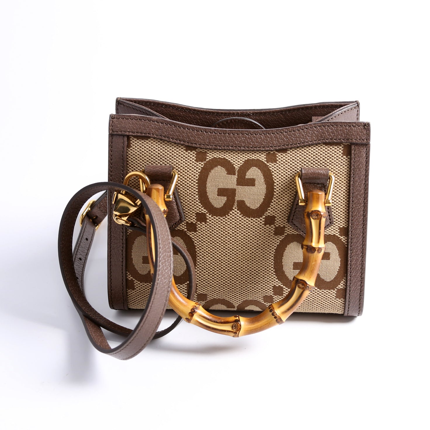GCCI  Jumbo GG Canvas Diana Mini Tote Bag