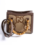 GCCI  Jumbo GG Canvas Diana Mini Tote Bag