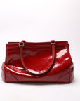 GCCI  Patent GCCIssima Mayfair Tote Medium Red