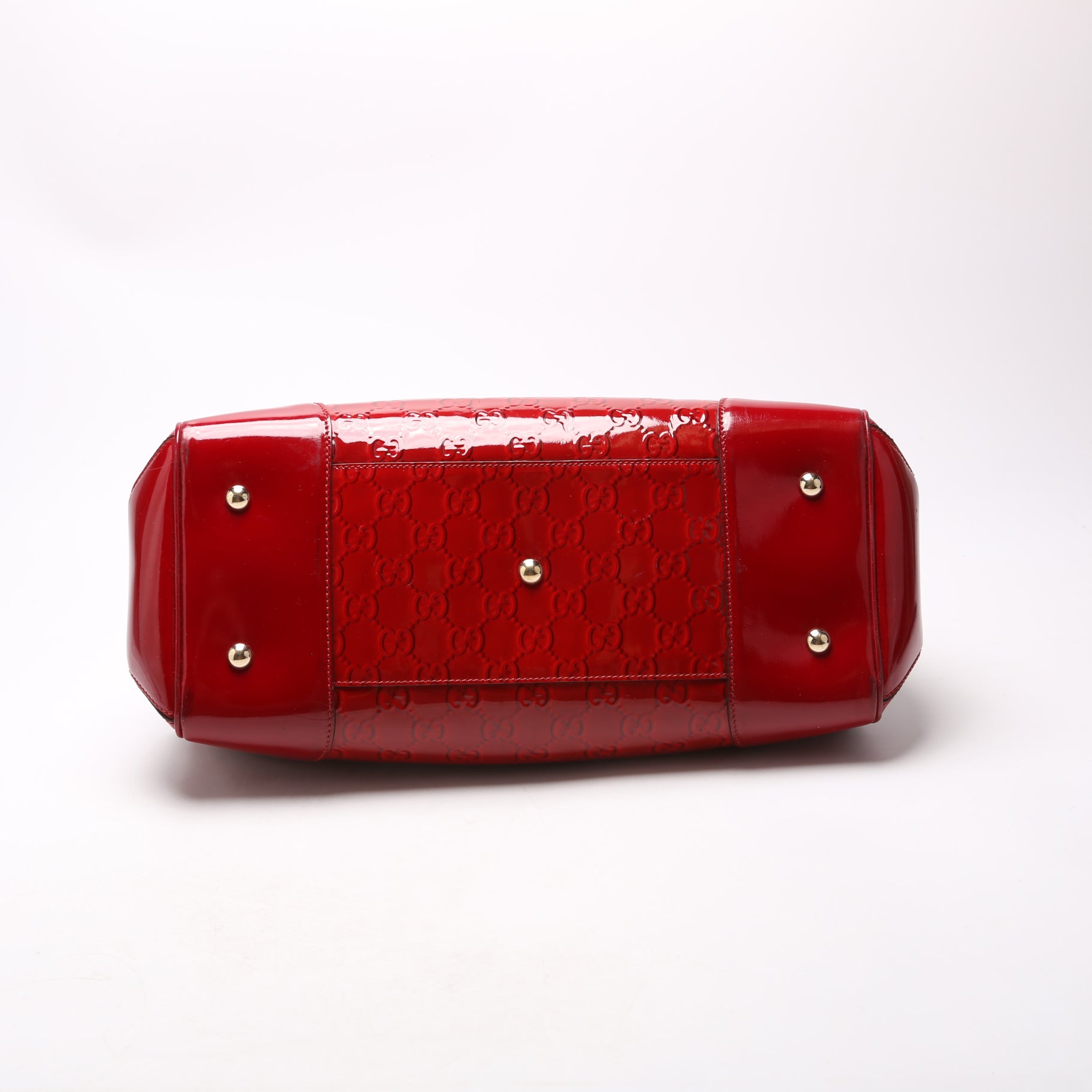 GCCI  Patent GCCIssima Mayfair Tote Medium Red