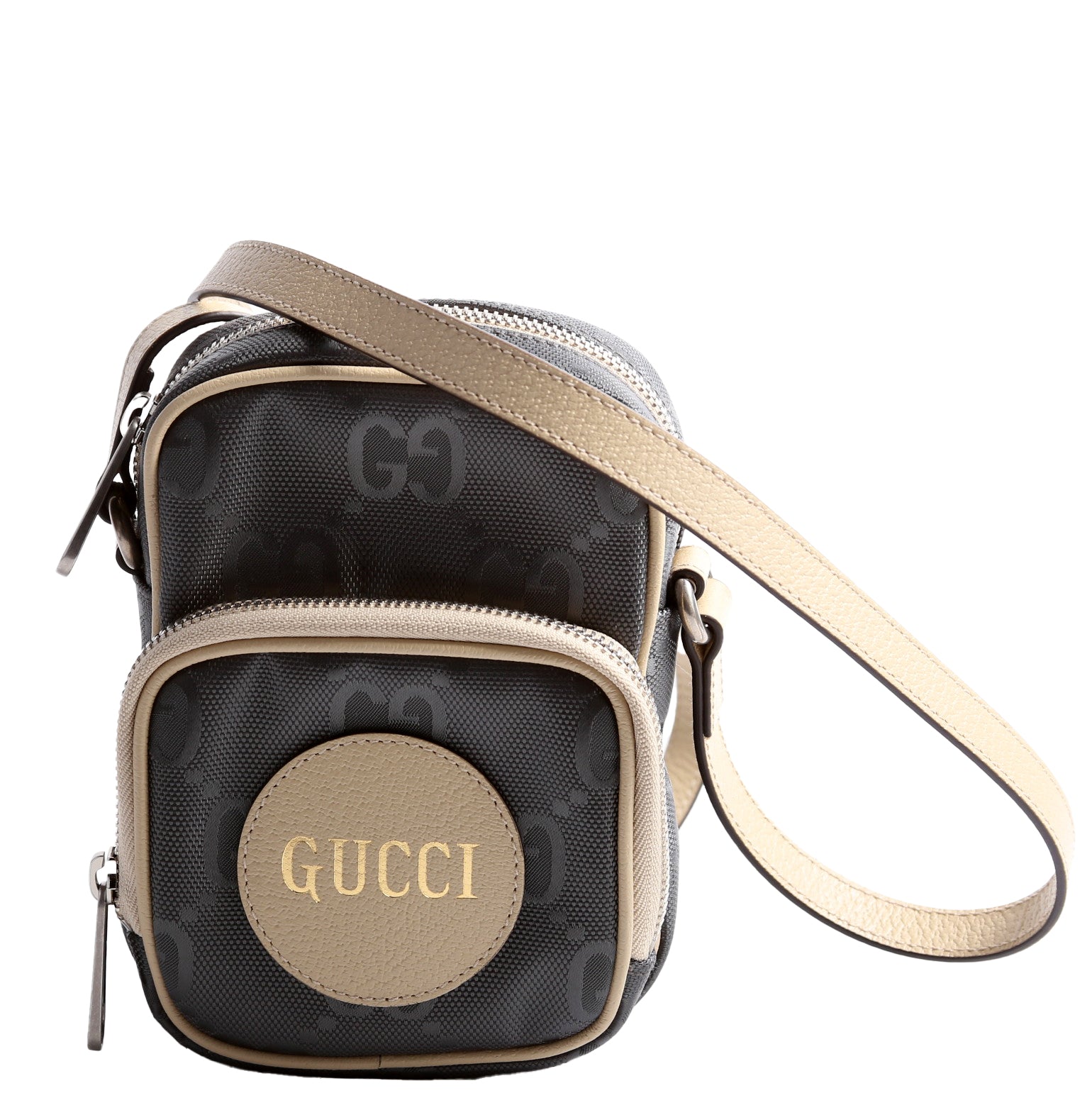 GCCI  GG Nylon Off The Grid Mini Shoulder Grey/Beige