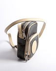 GCCI  GG Nylon Off The Grid Mini Shoulder Grey/Beige