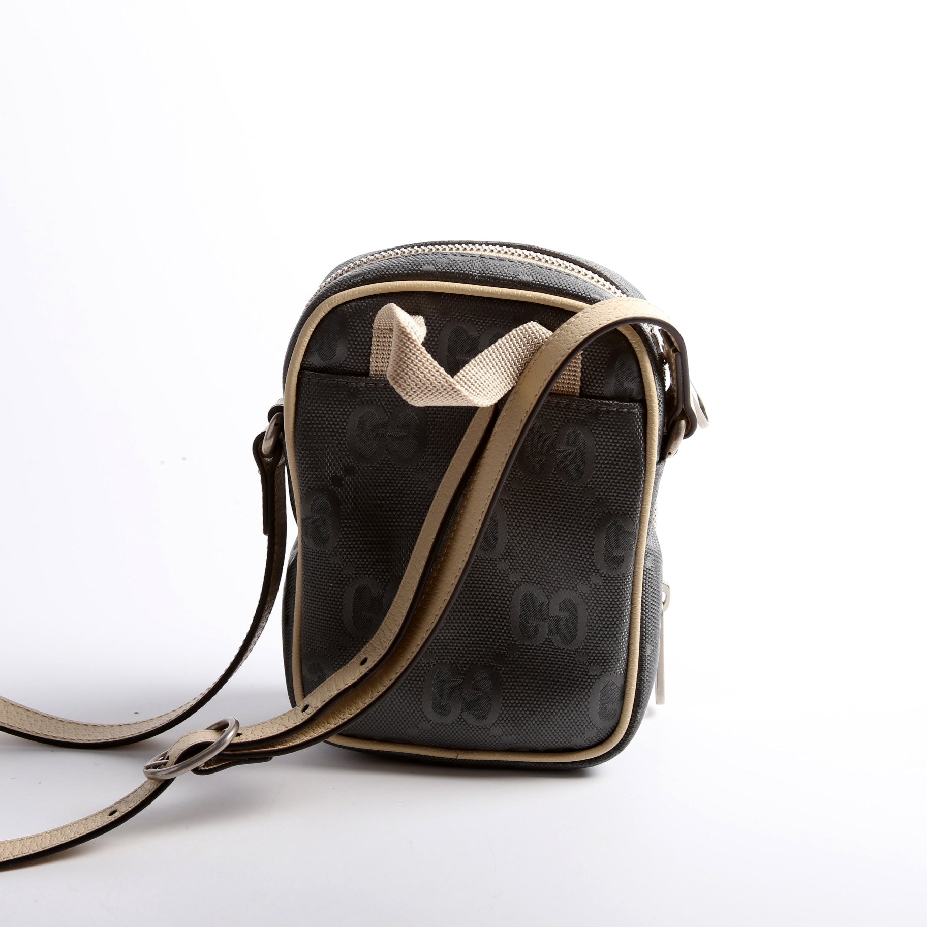 GCCI  GG Nylon Off The Grid Mini Shoulder Grey/Beige