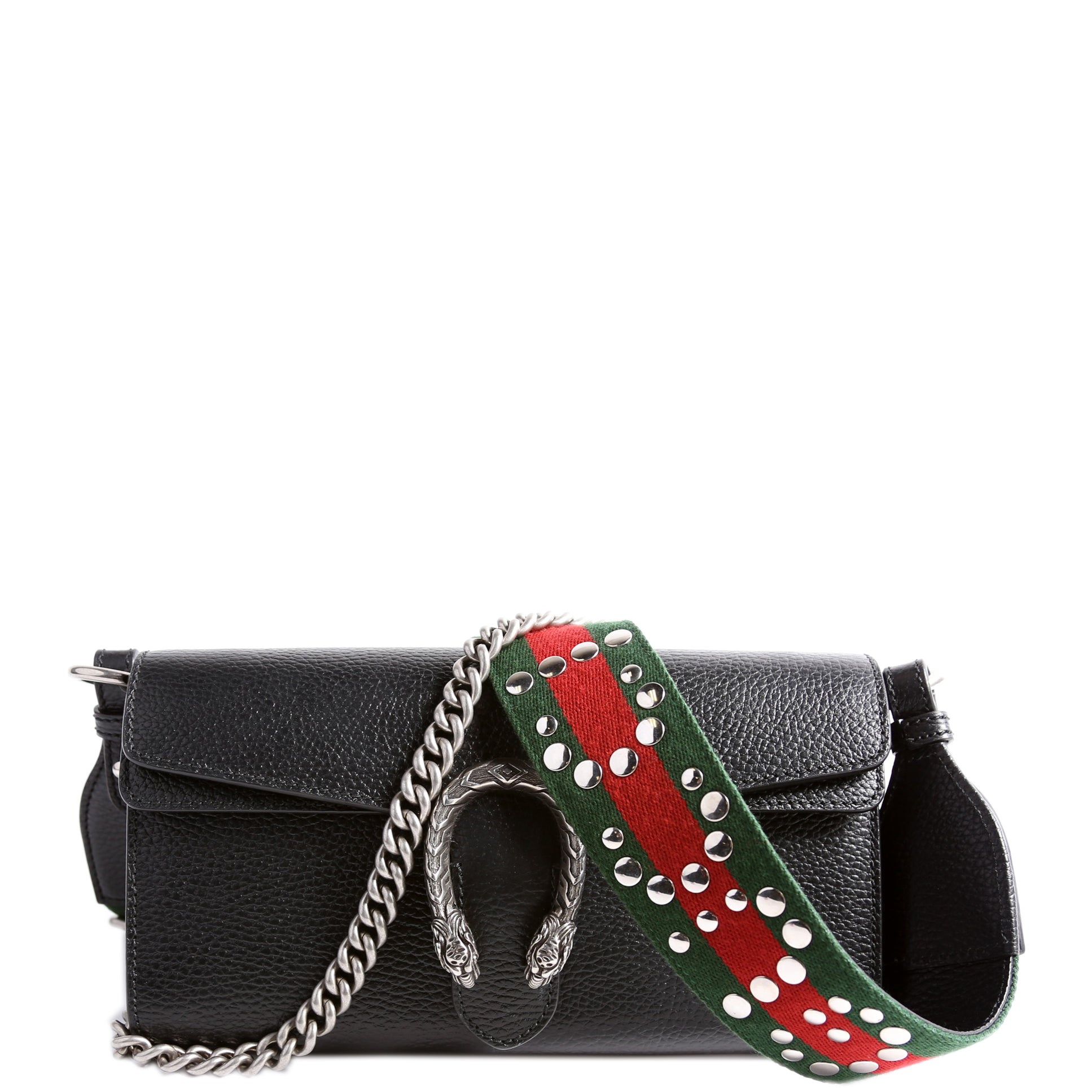 GCCI  Dionysus Leather East-West Small Shoulder Black