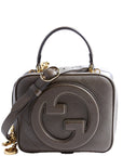 GCCI  Blondie Leather Top Handle Bag Khaki
