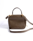 GCCI  Blondie Leather Top Handle Bag Khaki