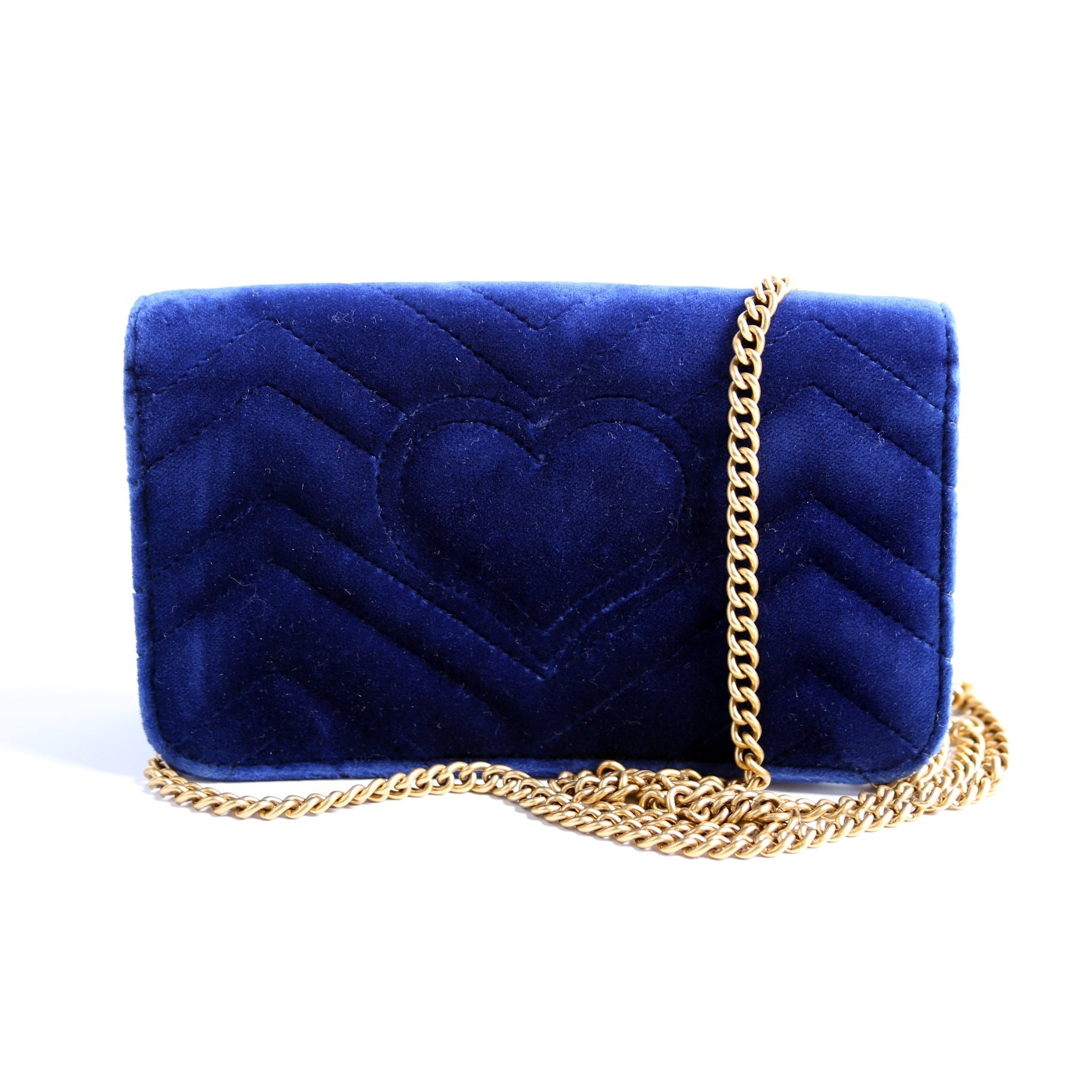 GCCI  GG Marmont Velvet Mini Bag Blue