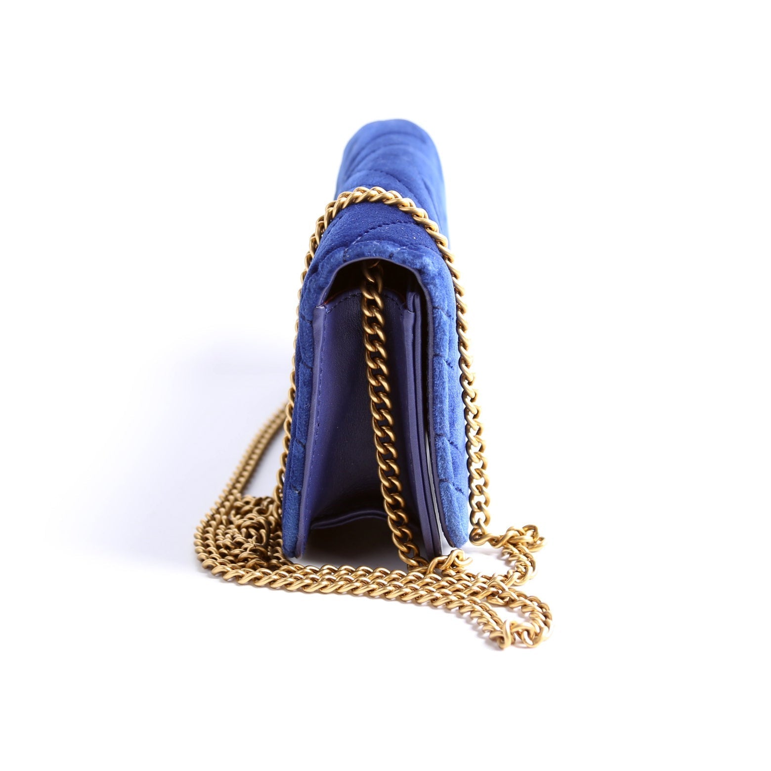 GCCI  GG Marmont Velvet Mini Bag Blue
