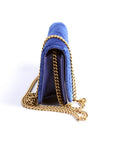 GCCI  GG Marmont Velvet Mini Bag Blue