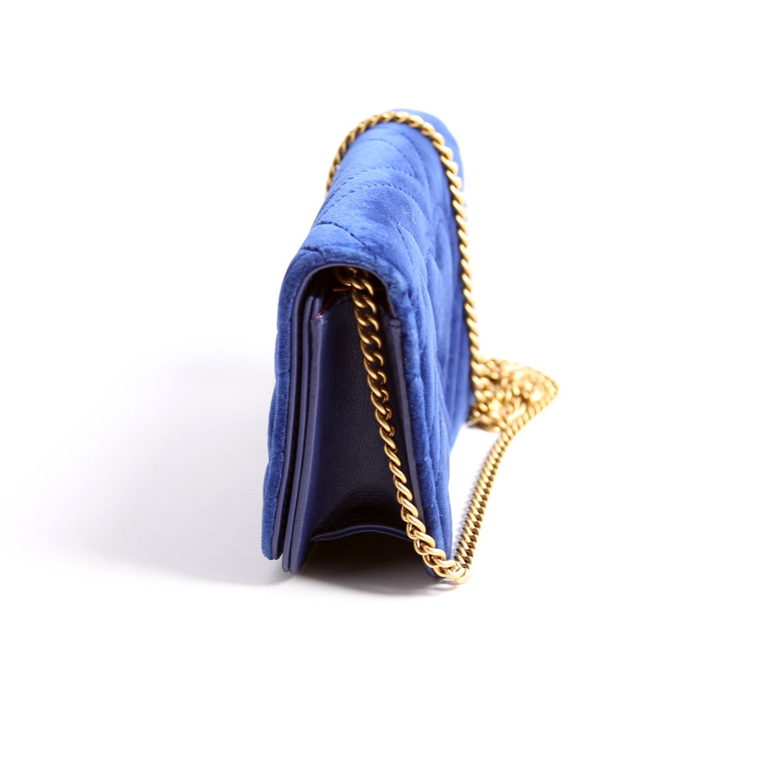 GCCI  GG Marmont Velvet Mini Bag Blue