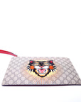 GCCI  GG Supreme Angry Cat Zip Pouch Red
