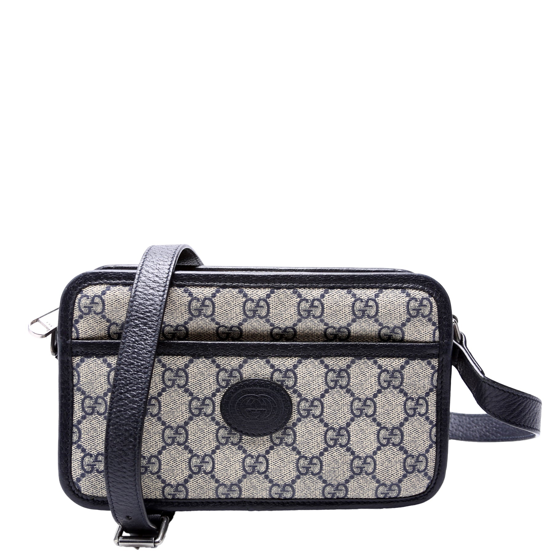 GCCI  GG Supreme Interlocking Mini Bag Blue