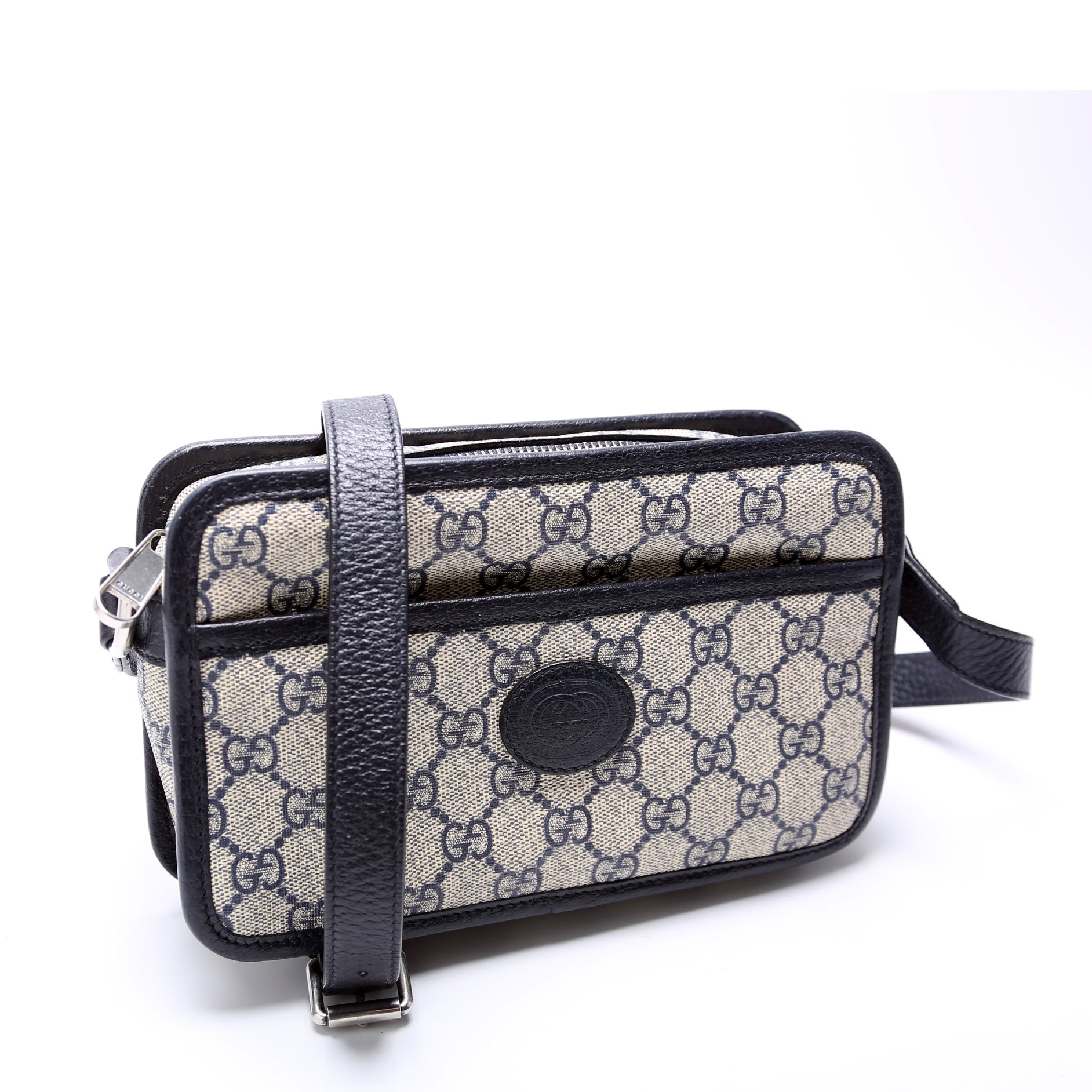 GCCI  GG Supreme Interlocking Mini Bag Blue