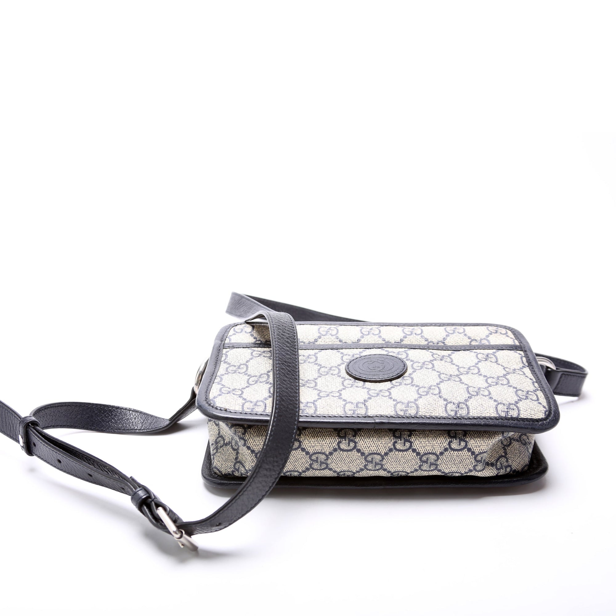 GCCI  GG Supreme Interlocking Mini Bag Blue