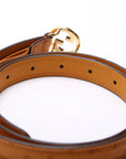 GCCI  Blondie Thin Ostrich Leather Belt Size / Ochre