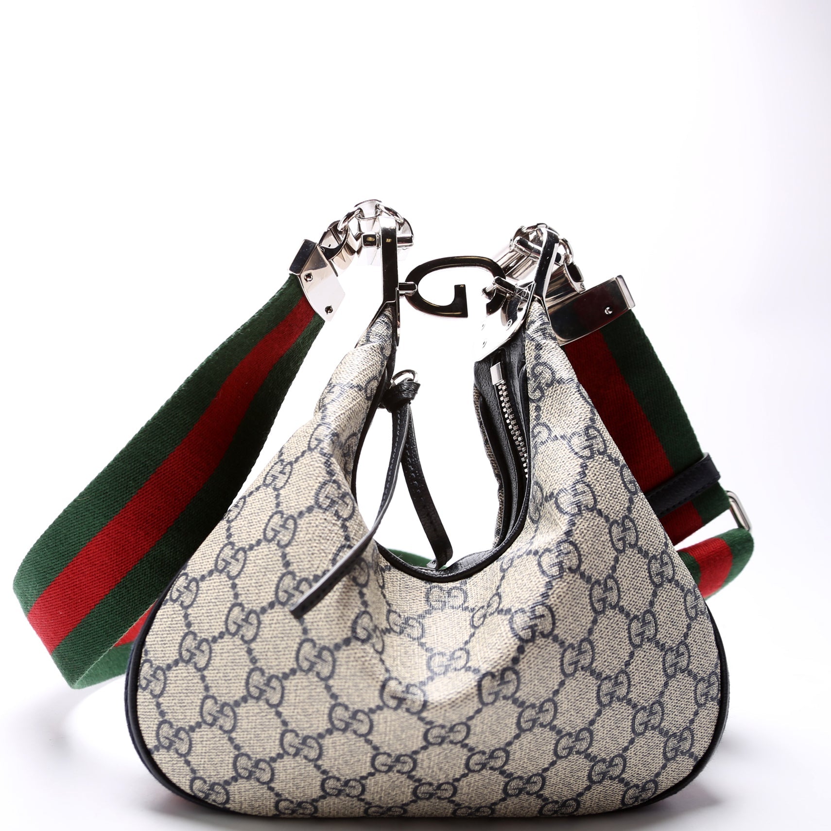GCCI  GG Supreme Attache Small Shoulder Bag Navy