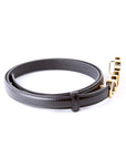 GCCI  Logo Extra Thin Leather Belt Size / Black