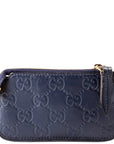 GCCI  GG Leather Key Pouch Navy