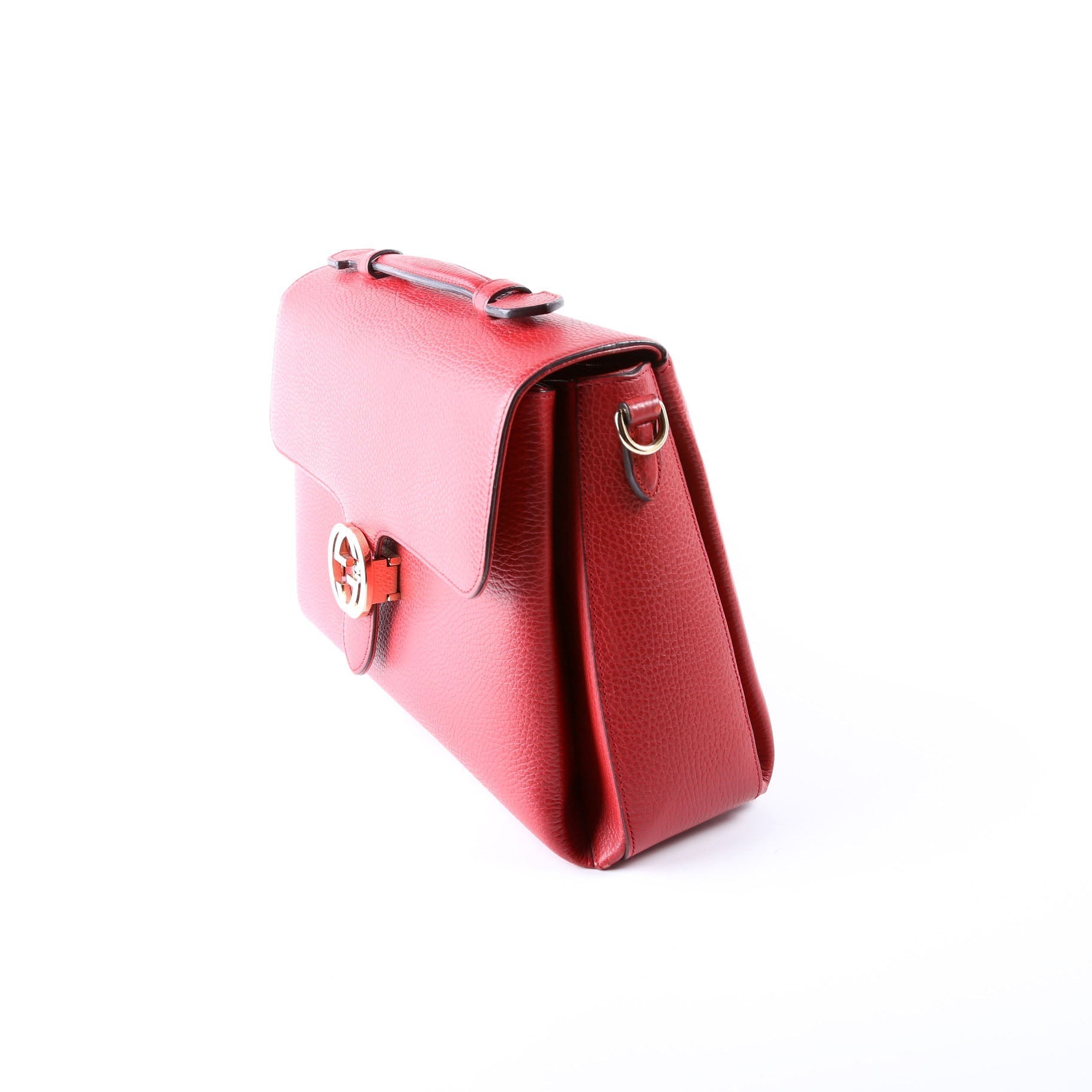 GCCI  Large Interlocking GG Shoulder Bag Red