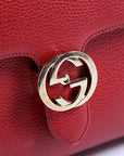 GCCI  Large Interlocking GG Shoulder Bag Red