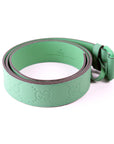 GCCI  Jumbo GG Rubber Effect Leather Belt Size / Green