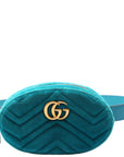 GCCI  Marmont Velvet Belt Bag Teal
