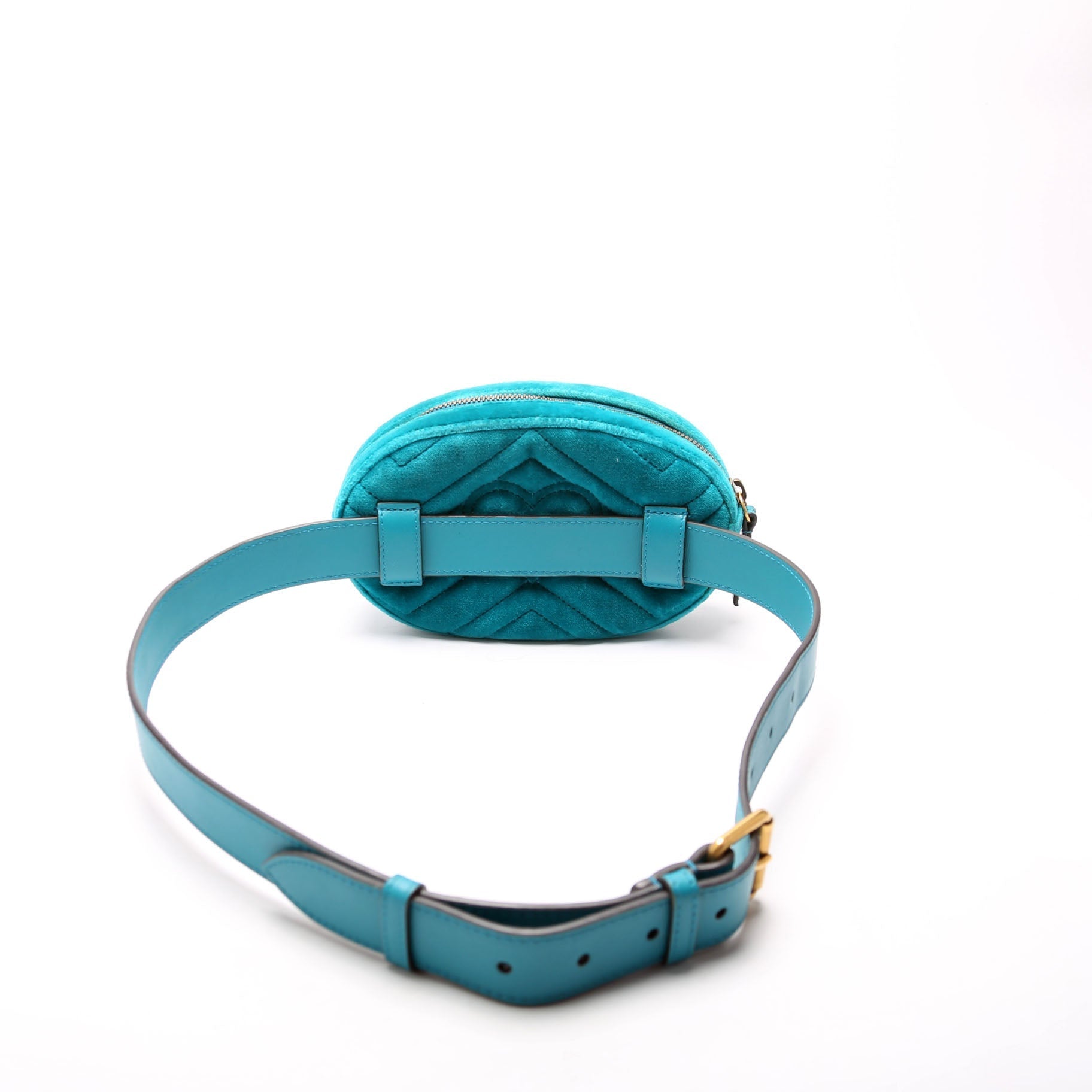 GCCI  Marmont Velvet Belt Bag Teal