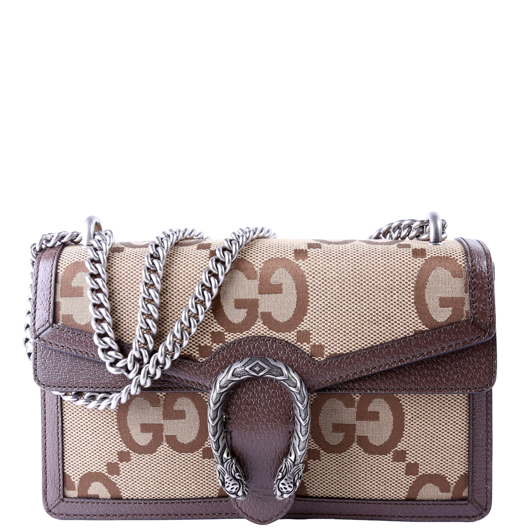 GCCI  Dionysus GG Canvas Shoulder Small Brown