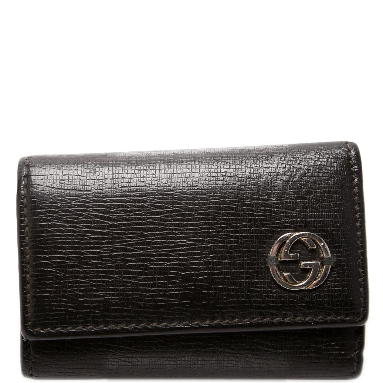 GCCI  Key Case Leather Black