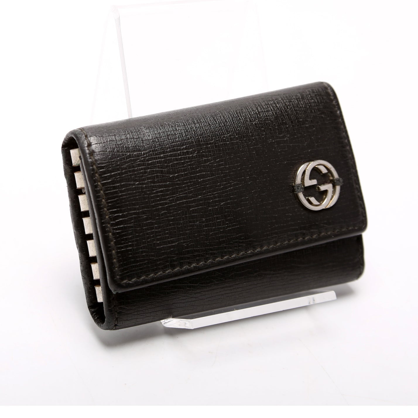 GCCI  Key Case Leather Black