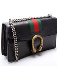 GCCI  Dionysus Leather Shoulder Small Black