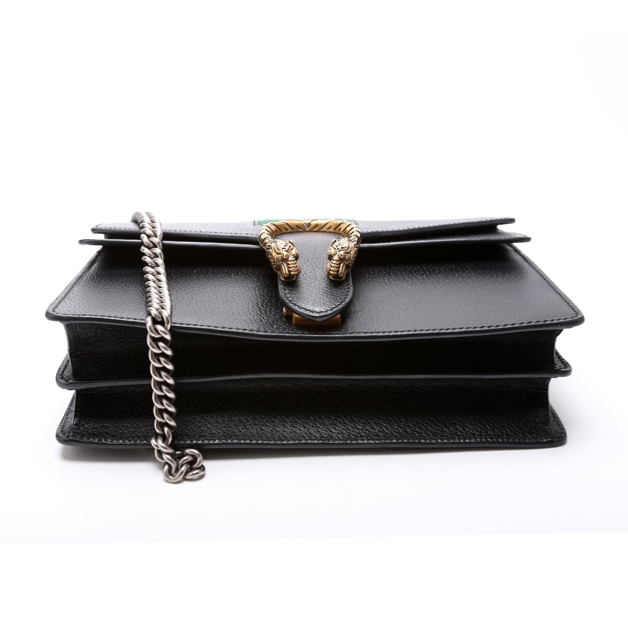 GCCI  Dionysus Leather Shoulder Small Black