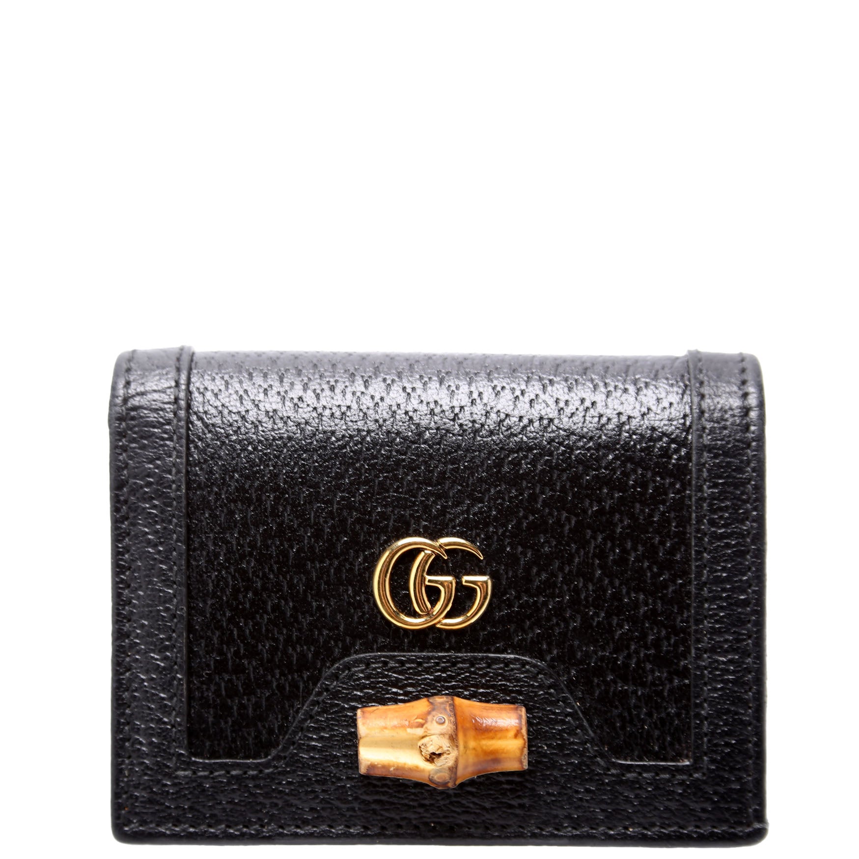GCCI  Diana Card Case Wallet Black